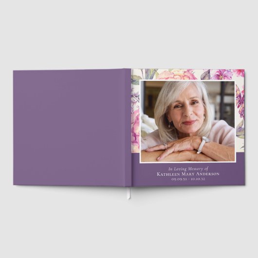 In Loving Memory Bloemenbegrafenis 12x12 Gastenboek (Volledig)