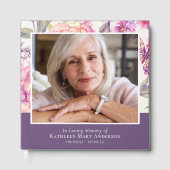 In Loving Memory Bloemenbegrafenis 12x12 Gastenboek (Voorkant)
