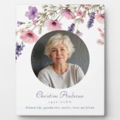"In Loving Memory" Bloemenfoto Begrafenismonument Fotoplaat (Voorkant)