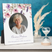 "In Loving Memory" Bloemenfoto Begrafenismonument Fotoplaat (Zijkant)