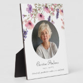 "In Loving Memory" Bloemenfoto Begrafenismonument Fotoplaat (Zijkant)