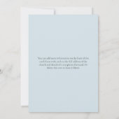 In Loving Memory Blue Clouds baby Funeral Modern Kaart (Achterkant)