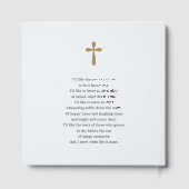 In Loving Memory Blue Floral Funeral Guest Book Gastenboek (Achterkant)