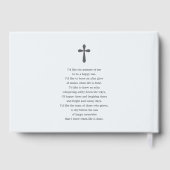 In Loving Memory Blue Floral Funeral Guest Book Gastenboek (Achterkant)