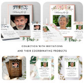 In Loving Memory Blush Floral, begrafenisboek Gastenboek