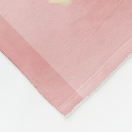 In Loving Memory Blush Red Flower Funeral Fleece Deken (Hoek)