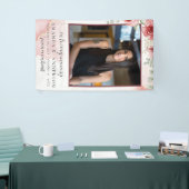 In Loving Memory Blush Red Flower Funeral Spandoek (Beurs)