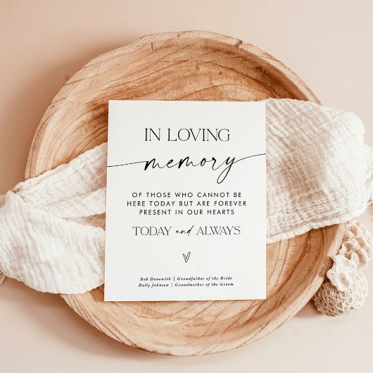 In Loving Memory Bord | Voor altijd in onze harten Poster