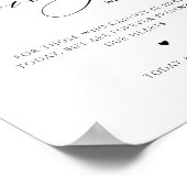 In Loving Memory Bourgondië roze bloemenbruiloft t Poster (Hoek)