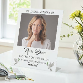 In Loving Memory Bruiloft Gereserveerd Memorial Reclamebord Met Voetstuk