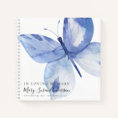 In Loving Memory Butterfly Funeral Gastenboek Notitieboek (Voorkant)