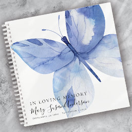 In Loving Memory Butterfly Funeral Gastenboek Notitieboek