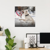 In Loving Memory Calligrafie Huisdier Foto Monogra Poster (Thuiskantoor)