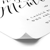 In Loving Memory Calligrafie Script Herdenkingsbor Poster (Hoek)