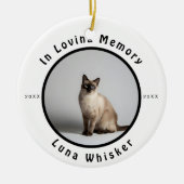In Loving Memory Cat Photo Memorial Keramisch Ornament (Voorkant)