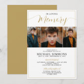 In Loving Memory Celebration of Life Photo Funeral Kaart (Voorkant / Achterkant)