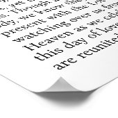 In Loving Memory Christelijke Quote Trouwtafelblad Poster (Hoek)