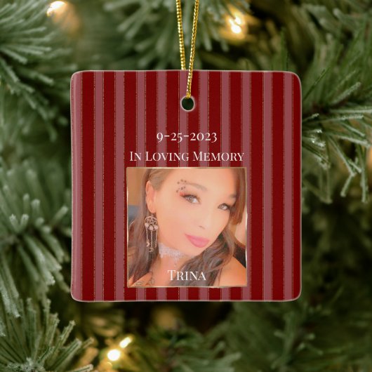 In Loving Memory Christmas Keramisch Ornament (Boom)