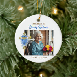 In Loving Memory | Christmas Photo Memorial Keramisch Ornament