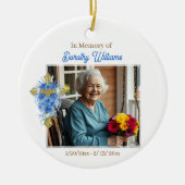 In Loving Memory | Christmas Photo Memorial Keramisch Ornament (Voorkant)