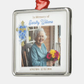 In Loving Memory | Christmas Photo Memorial Metalen Ornament (Links)