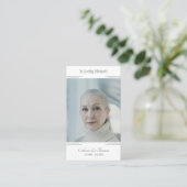 In Loving Memory Classic Photo Prayer Card Visitekaartje (Staand voorkant)