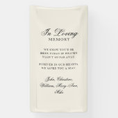 "In Loving Memory" Classic Wedding Memorial Beige Spandoek (Verticaal)