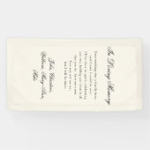 "In Loving Memory" Classic Wedding Memorial beige Spandoek (Horizontaal)