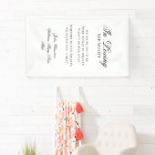 "In Loving Memory" Classic Wedding Memorial Spandoek (Insitu)