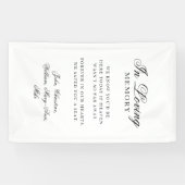 "In Loving Memory" Classic Wedding Memorial Spandoek (Horizontaal)