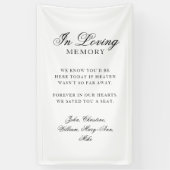 "In Loving Memory" Classic Wedding Memorial Spandoek (Verticaal)