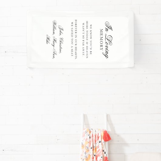 "In Loving Memory" Classic Wedding Memorial Spandoek (Insitu)