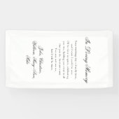 "In Loving Memory" Classic Wedding Memorial White Spandoek (Horizontaal)