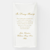 "In Loving Memory" Classic Wedding Memorial White Spandoek (Verticaal)