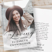 In Loving Memory Clouds Memorial Moderne foto Bedankkaart