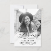 In Loving Memory Clouds Memorial Moderne foto Bedankkaart (Voorkant)