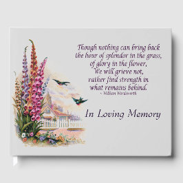 In Loving Memory  Cowbell Flowers and Birds Gastenboek