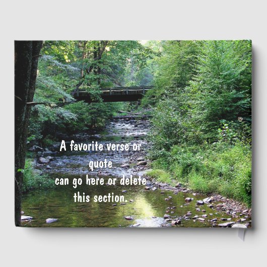 'In Loving Memory' Creek Forest Photo Guest Book Gastenboek (Achterkant)