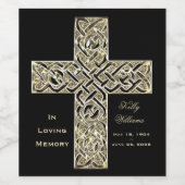 In Loving Memory Cross Wijn Etiket (Enkel label)