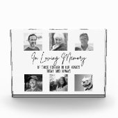 In Loving Memory Custom 6 foto huwelijksmonument (Voorkant)