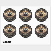 In Loving Memory Custom Memorial Ronde Sticker (Vel)