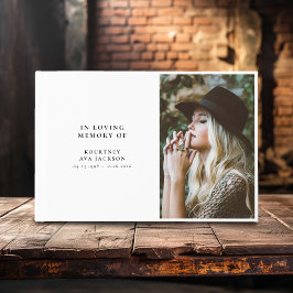 In Loving Memory Custom Photo Gastenboek