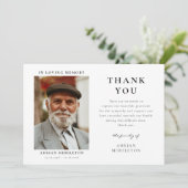 In Loving Memory Custom Photo & Message Bedankkaart (Staand voorkant)