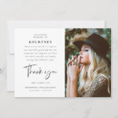 In Loving Memory Custom Photo & Message Sympathy  Bedankkaart (Voorkant)