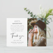 In Loving Memory Custom Photo & Message Sympathy  Bedankkaart (Staand voorkant)