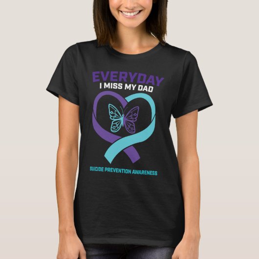 In Loving Memory Dad Suicide Prevention Awareness T-shirt (Voorkant)