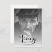 In Loving Memory Dank je kaart (Voorkant / Achterkant)