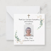 In Loving Memory Dank je kaart Notitiekaartje (Voorkant)