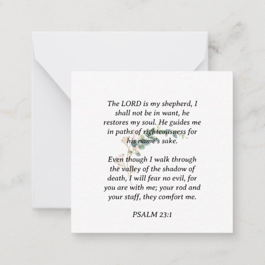 In Loving Memory Dank je kaart Notitiekaartje (Achterkant)