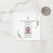 In Loving Memory Dank je kaart Notitiekaartje (Voorkant / Achterkant in situ)